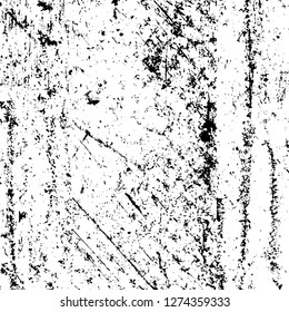 Vector grunge overlay texture. Black and white background. Abstract monochrome image includes a faded effect in dark tones