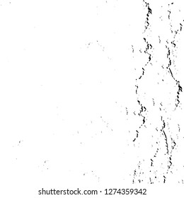 Vector grunge overlay texture. Black and white background. Abstract monochrome image includes a faded effect in dark tones