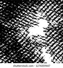 Vector grunge overlay texture. Black and white background. Abstract monochrome image includes a faded effect in dark tones
