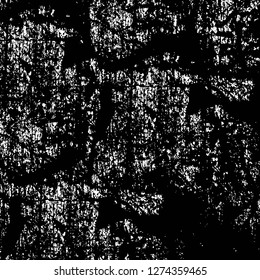 Vector grunge overlay texture. Black and white background. Abstract monochrome image includes a faded effect in dark tones