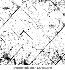 Vector grunge overlay texture. Black and white background. Abstract monochrome image includes a faded effect in dark tones
