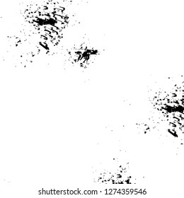 Vector grunge overlay texture. Black and white background. Abstract monochrome image includes a faded effect in dark tones