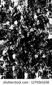 Vector grunge overlay texture. Black and white background. Abstract monochrome image includes a faded effect in dark tones