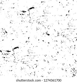 Vector grunge overlay texture. Black and white background. Abstract monochrome image includes a faded effect in dark tones