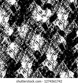 Vector grunge overlay texture. Black and white background. Abstract monochrome image includes a faded effect in dark tones