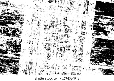 Vector grunge overlay texture. Black and white background. Abstract monochrome image includes a faded effect in dark tones
