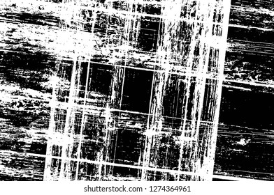 Vector grunge overlay texture. Black and white background. Abstract monochrome image includes a faded effect in dark tones