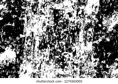 Vector grunge overlay texture. Black and white background. Abstract monochrome image includes a faded effect in dark tones