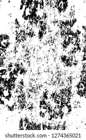 Vector grunge overlay texture. Black and white background. Abstract monochrome image includes a faded effect in dark tones