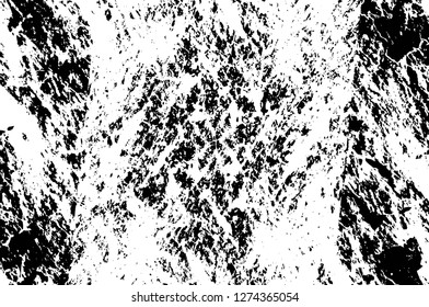Vector grunge overlay texture. Black and white background. Abstract monochrome image includes a faded effect in dark tones