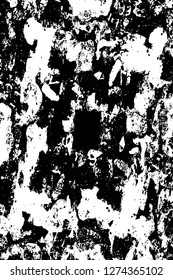 Vector grunge overlay texture. Black and white background. Abstract monochrome image includes a faded effect in dark tones