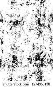 Vector grunge overlay texture. Black and white background. Abstract monochrome image includes a faded effect in dark tones