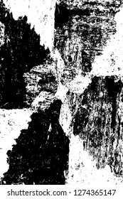 Vector grunge overlay texture. Black and white background. Abstract monochrome image includes a faded effect in dark tones
