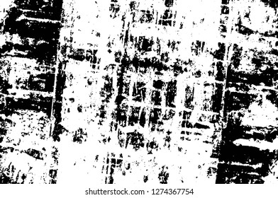 Vector grunge overlay texture. Black and white background. Abstract monochrome image includes a faded effect in dark tones