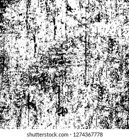 Vector grunge overlay texture. Black and white background. Abstract monochrome image includes a faded effect in dark tones
