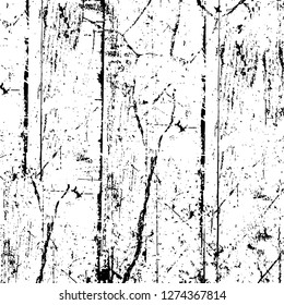 Vector grunge overlay texture. Black and white background. Abstract monochrome image includes a faded effect in dark tones