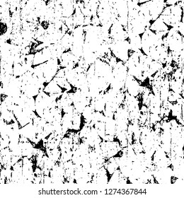 Vector grunge overlay texture. Black and white background. Abstract monochrome image includes a faded effect in dark tones