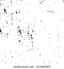 Vector grunge overlay texture. Black and white background. Abstract monochrome image includes a faded effect in dark tones