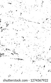 Vector grunge overlay texture. Black and white background. Abstract monochrome image includes a faded effect in dark tones