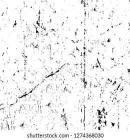 Vector grunge overlay texture. Black and white background. Abstract monochrome image includes a faded effect in dark tones