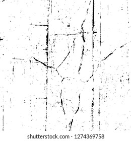 Vector grunge overlay texture. Black and white background. Abstract monochrome image includes a faded effect in dark tones