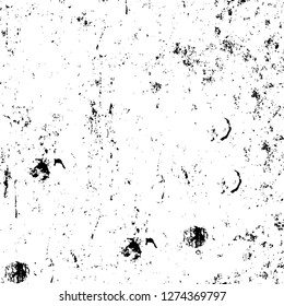 Vector grunge overlay texture. Black and white background. Abstract monochrome image includes a faded effect in dark tones