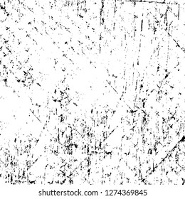 Vector grunge overlay texture. Black and white background. Abstract monochrome image includes a faded effect in dark tones