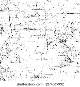 Vector grunge overlay texture. Black and white background. Abstract monochrome image includes a faded effect in dark tones
