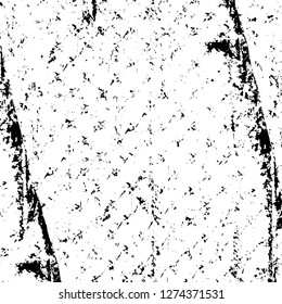 Vector grunge overlay texture. Black and white background. Abstract monochrome image includes a faded effect in dark tones