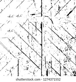 Vector grunge overlay texture. Black and white background. Abstract monochrome image includes a faded effect in dark tones