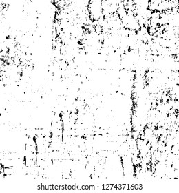 Vector grunge overlay texture. Black and white background. Abstract monochrome image includes a faded effect in dark tones
