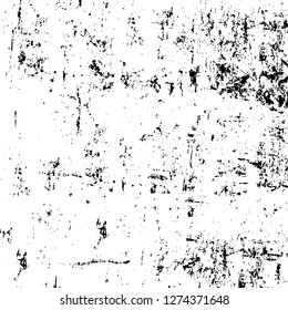 Vector grunge overlay texture. Black and white background. Abstract monochrome image includes a faded effect in dark tones