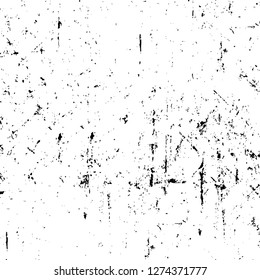 Vector grunge overlay texture. Black and white background. Abstract monochrome image includes a faded effect in dark tones
