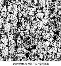 Vector grunge overlay texture. Black and white background. Abstract monochrome image includes a faded effect in dark tones