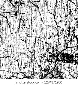 Vector grunge overlay texture. Black and white background. Abstract monochrome image includes a faded effect in dark tones