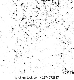 Vector grunge overlay texture. Black and white background. Abstract monochrome image includes a faded effect in dark tones