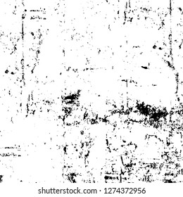 Vector grunge overlay texture. Black and white background. Abstract monochrome image includes a faded effect in dark tones