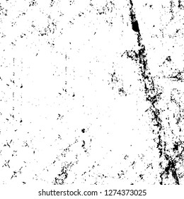 Vector grunge overlay texture. Black and white background. Abstract monochrome image includes a faded effect in dark tones
