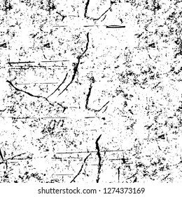 Vector grunge overlay texture. Black and white background. Abstract monochrome image includes a faded effect in dark tones