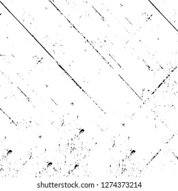 Vector grunge overlay texture. Black and white background. Abstract monochrome image includes a faded effect in dark tones