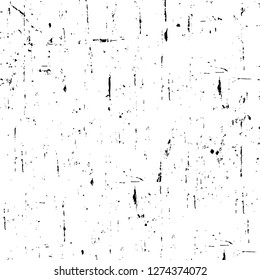 Vector grunge overlay texture. Black and white background. Abstract monochrome image includes a faded effect in dark tones