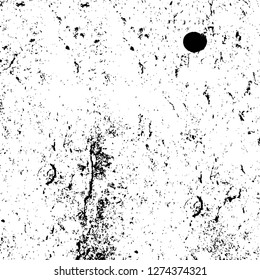 Vector grunge overlay texture. Black and white background. Abstract monochrome image includes a faded effect in dark tones