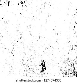 Vector grunge overlay texture. Black and white background. Abstract monochrome image includes a faded effect in dark tones