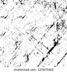 Vector grunge overlay texture. Black and white background. Abstract monochrome image includes a faded effect in dark tones