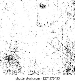 Vector grunge overlay texture. Black and white background. Abstract monochrome image includes a faded effect in dark tones