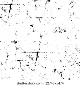 Vector grunge overlay texture. Black and white background. Abstract monochrome image includes a faded effect in dark tones