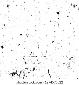 Vector grunge overlay texture. Black and white background. Abstract monochrome image includes a faded effect in dark tones