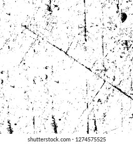 Vector grunge overlay texture. Black and white background. Abstract monochrome image includes a faded effect in dark tones