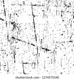 Vector grunge overlay texture. Black and white background. Abstract monochrome image includes a faded effect in dark tones