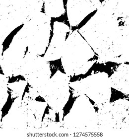 Vector grunge overlay texture. Black and white background. Abstract monochrome image includes a faded effect in dark tones